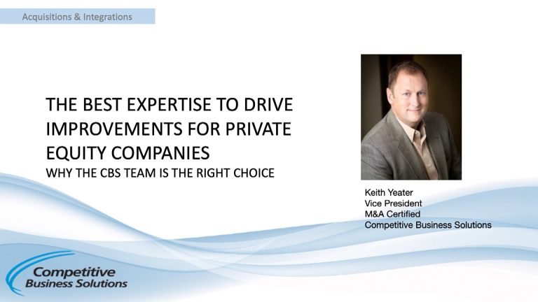 The Best Expertise to Drive Improvements for Private Equity Companies