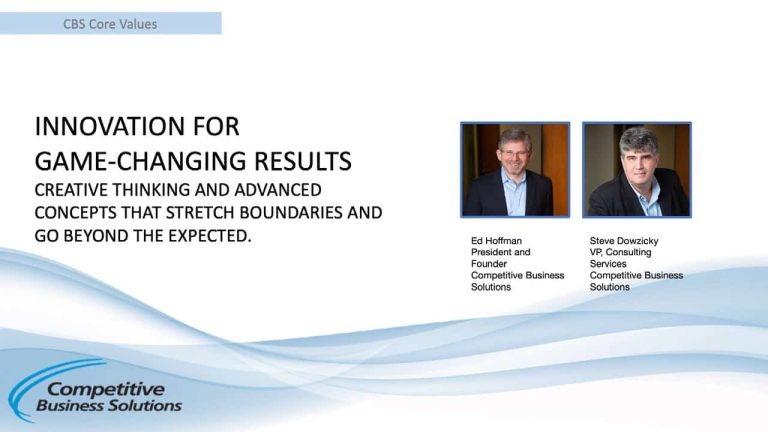 Innovation for Game Changing Results