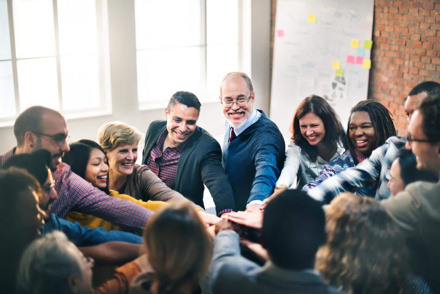 group of people leading as a team